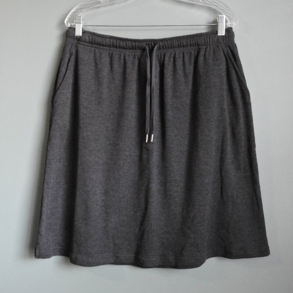 2/$15 Woman Within Womens Sport Knit Side-Slit Skirt Drawstring Size 14/16